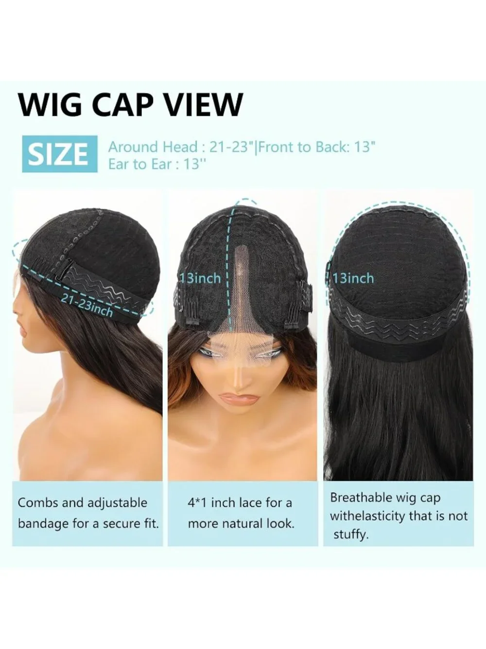 Women's Chocolate Brown Lace Hairline 26 Inch Synthetic Heat Resistant Wavy Wigs